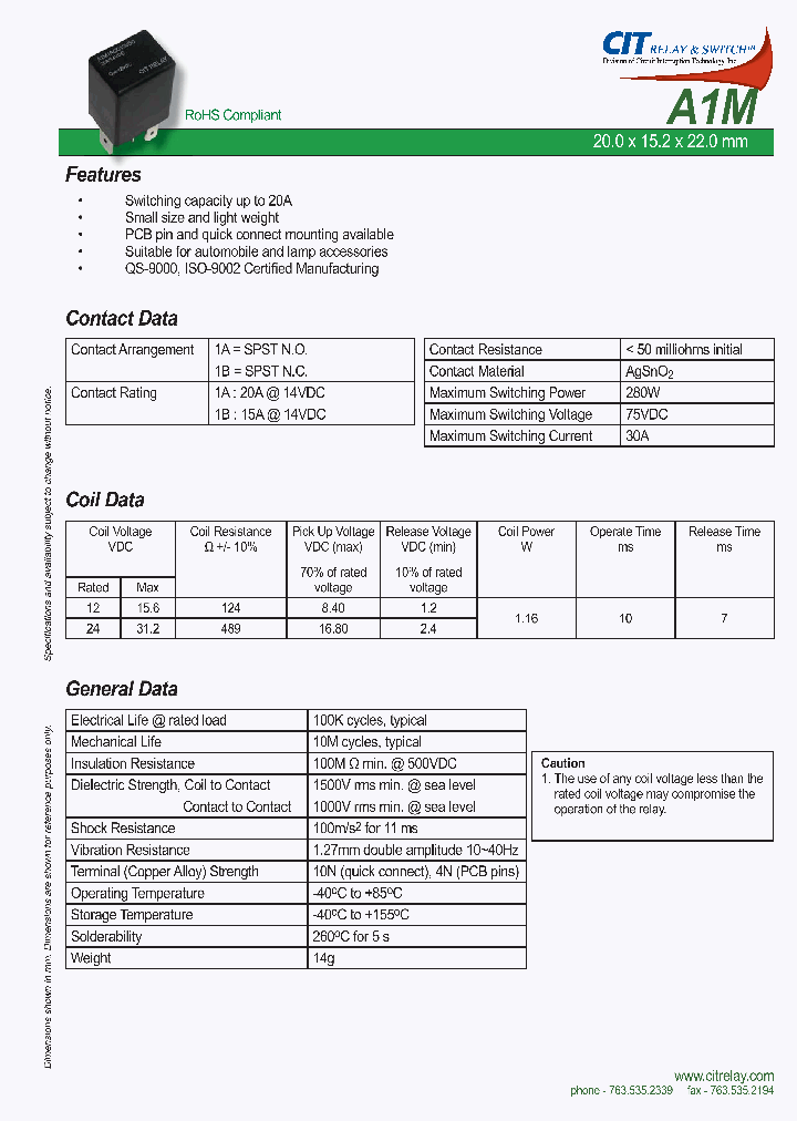 A1M1ASP12VDC_4389262.PDF Datasheet