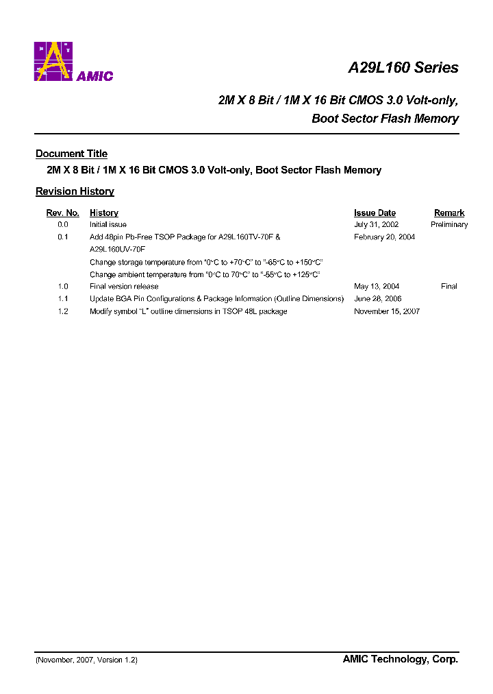 A29L16007_4894217.PDF Datasheet