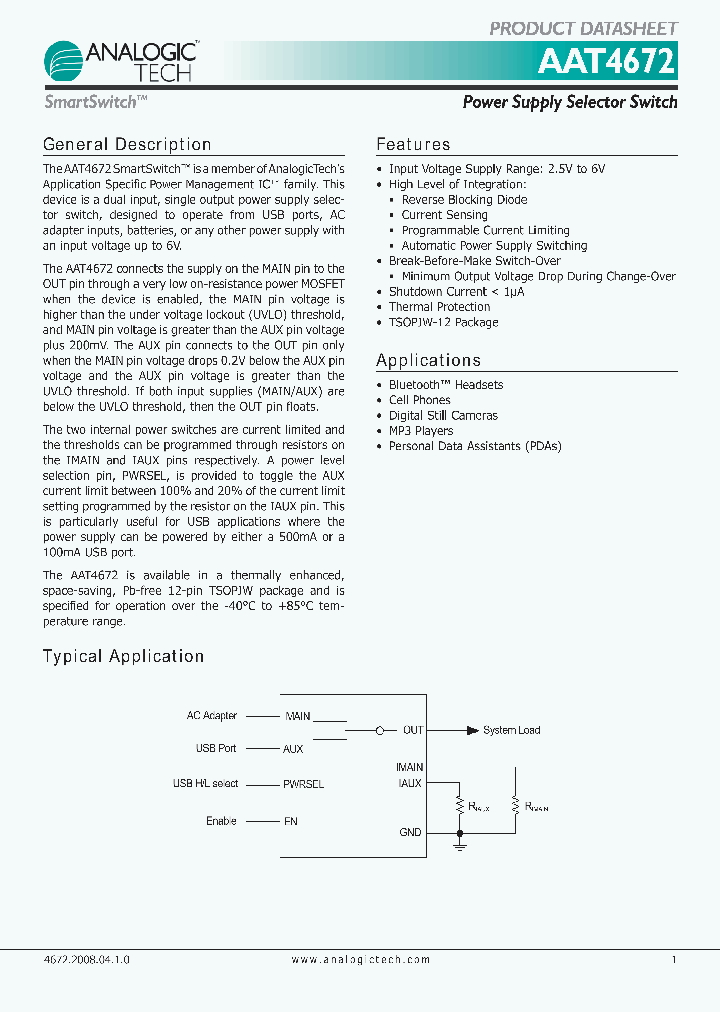 AAT4672ITP-T1_4334622.PDF Datasheet