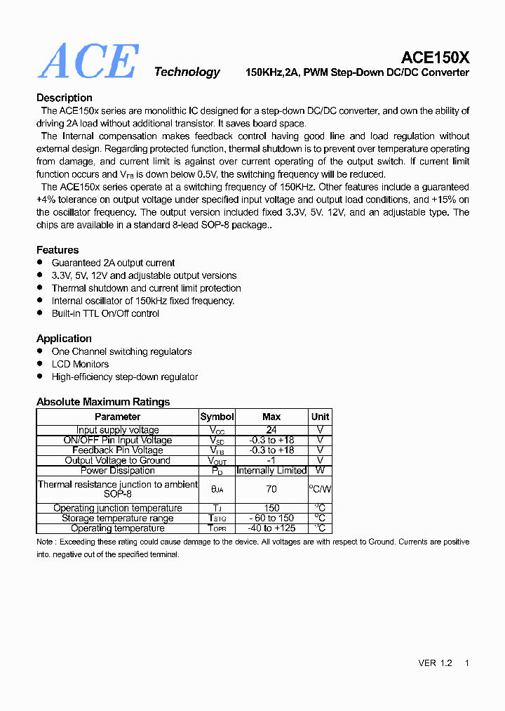ACE1501ADJFMH_4562403.PDF Datasheet