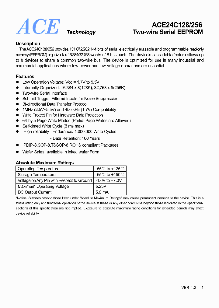 ACE24C128_4623206.PDF Datasheet