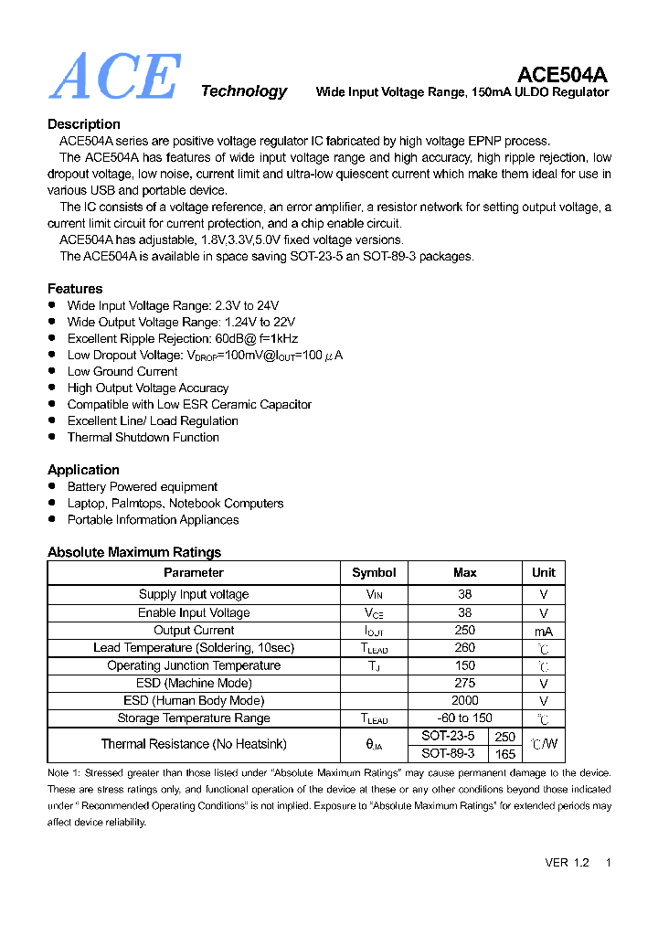 ACE504AADJAMA_4529548.PDF Datasheet