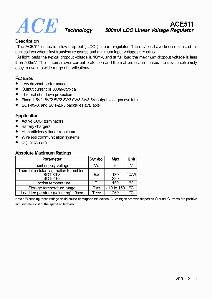 ACE511233AMH_4527420.PDF Datasheet