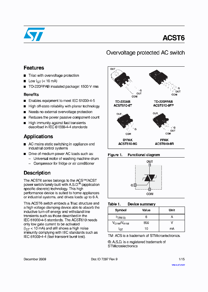 ACST6610-8TTR_4579803.PDF Datasheet