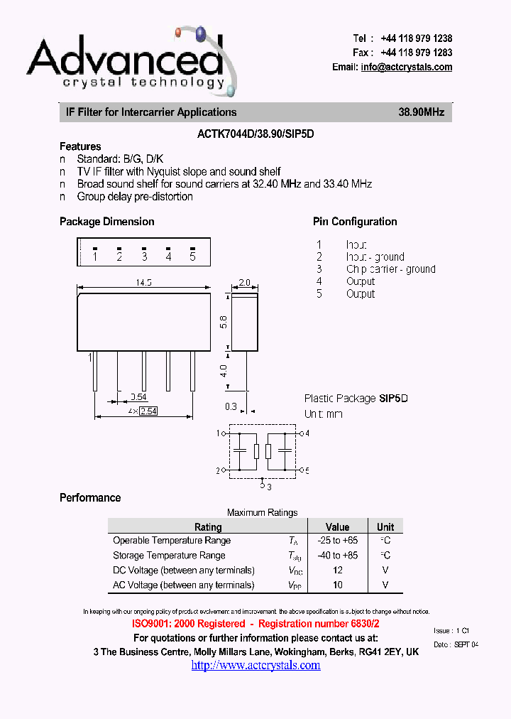 ACTK7044D3890SIP5D_4174453.PDF Datasheet