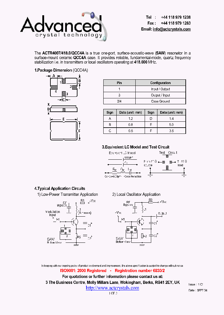 ACTR4007_4166664.PDF Datasheet