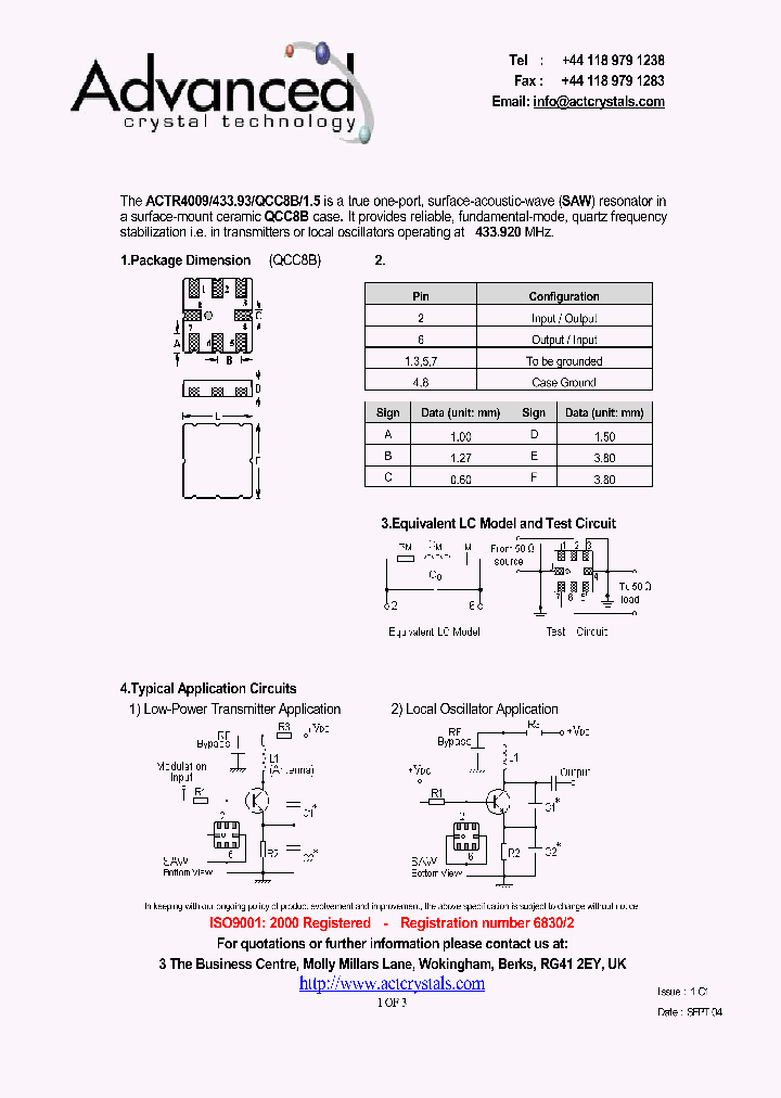 ACTR4009_4166668.PDF Datasheet