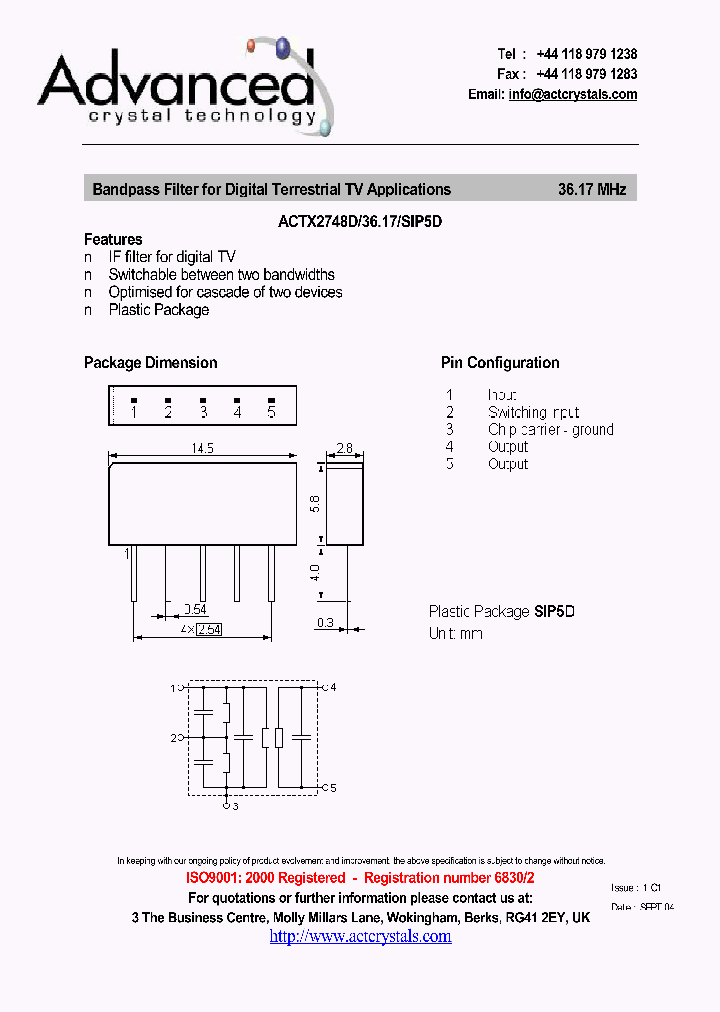 ACTX2748D3617SIP5D_4174455.PDF Datasheet