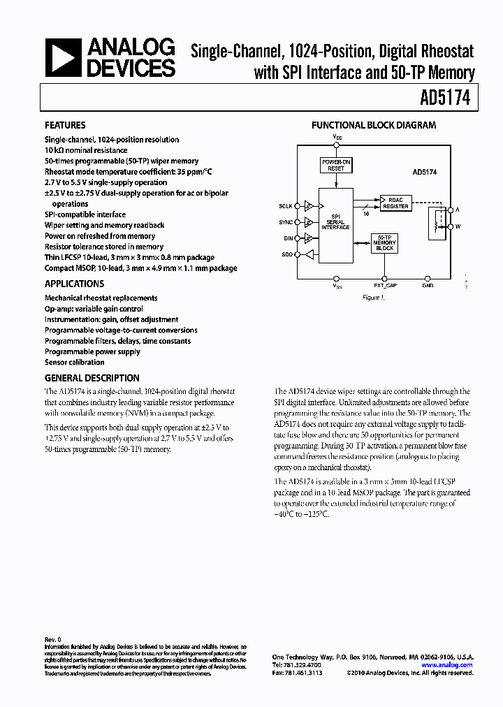 AD5174BCPZ-10-R2_4696544.PDF Datasheet