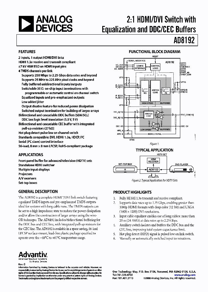 AD8192_4182268.PDF Datasheet