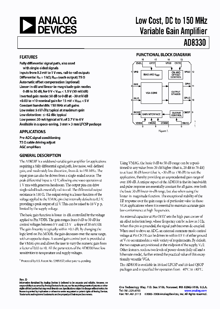 AD8330-EVAL_4777988.PDF Datasheet