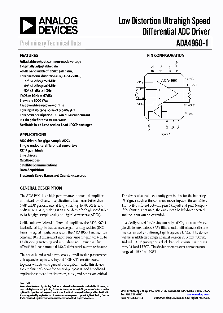 ADA4960-1_4915455.PDF Datasheet