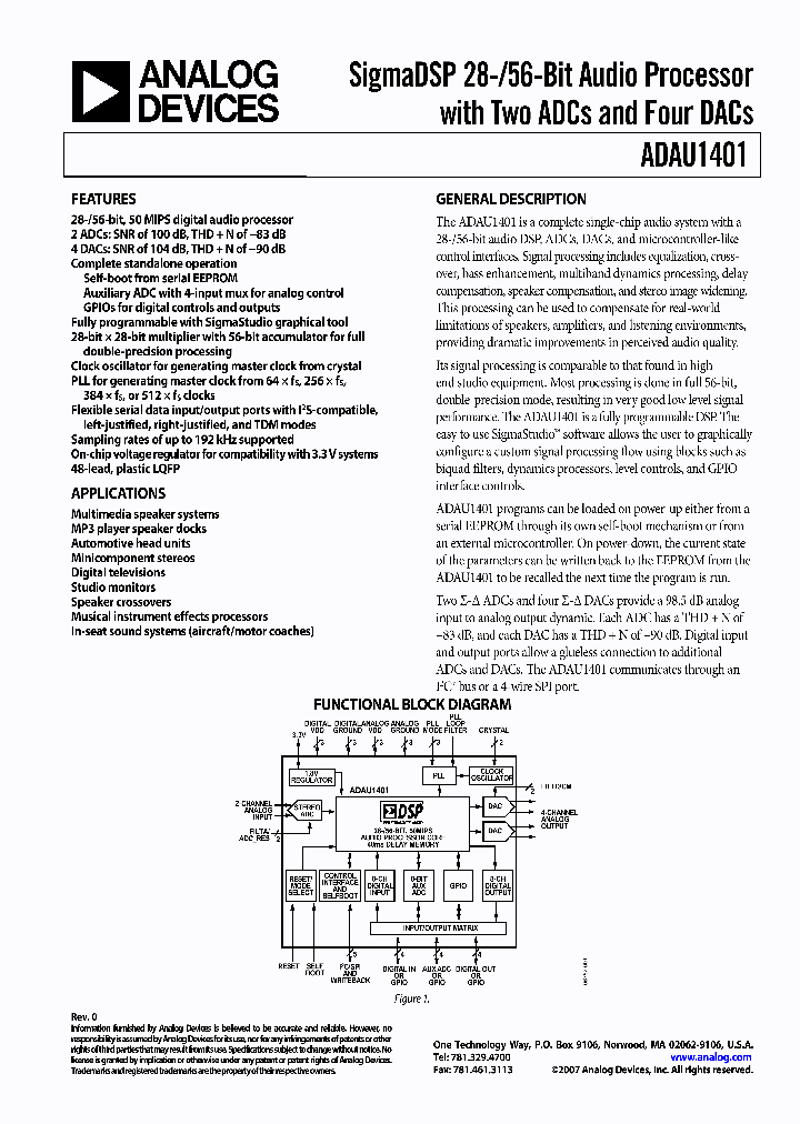 ADAU1401_4166272.PDF Datasheet