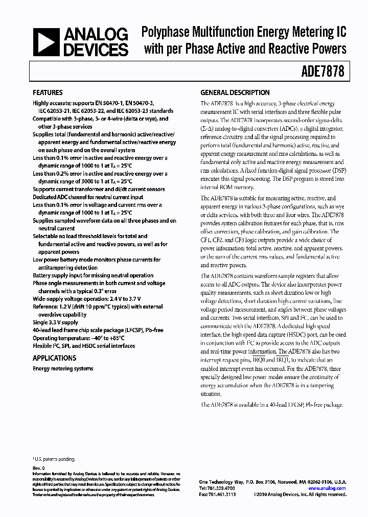 ADE7878_4642325.PDF Datasheet