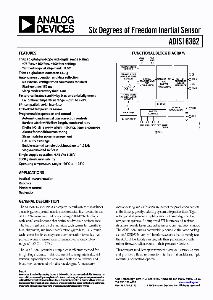 ADIS16362PCBZ_4546970.PDF Datasheet