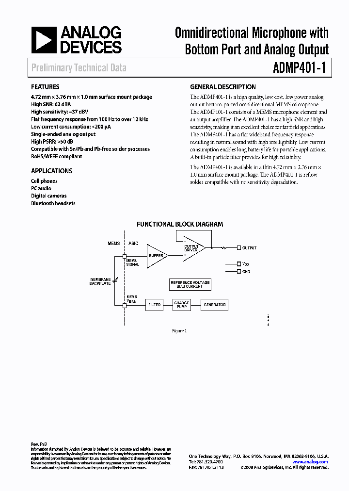ADMP401-1_4319219.PDF Datasheet