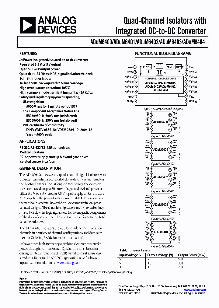 ADUM6400_4501229.PDF Datasheet