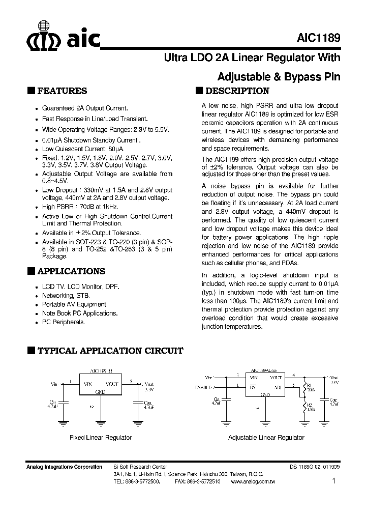 AIC1189-XXPY3_4313609.PDF Datasheet