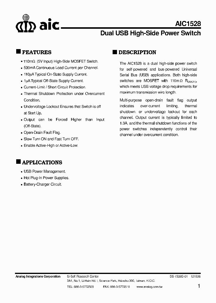 AIC1528_4385930.PDF Datasheet