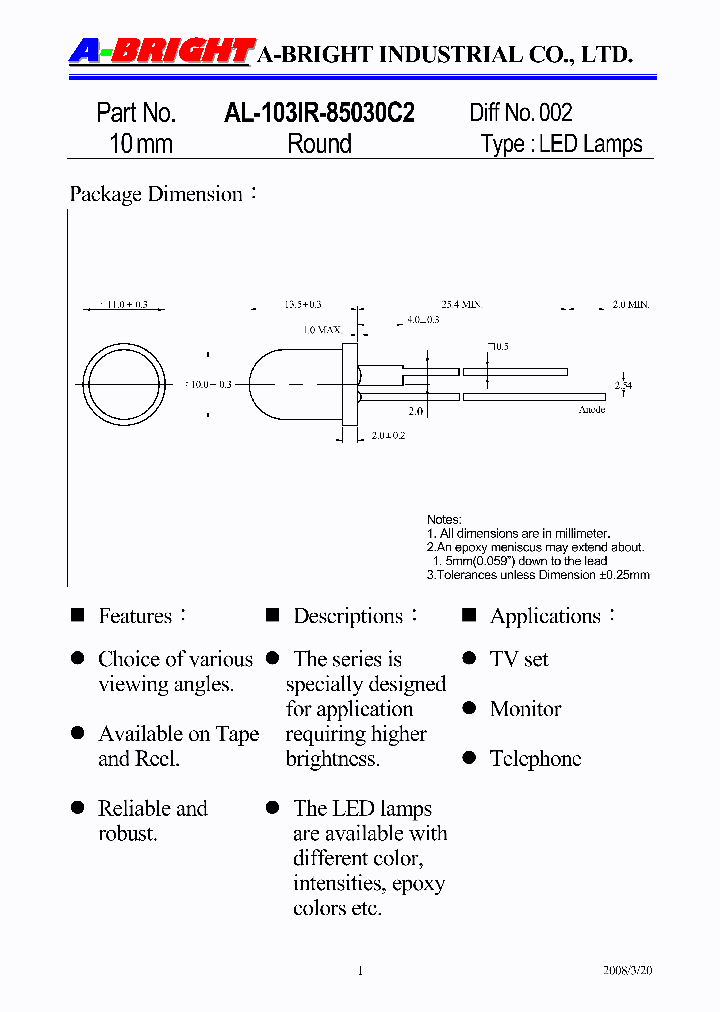 AL-103IR-85030C208_4819642.PDF Datasheet