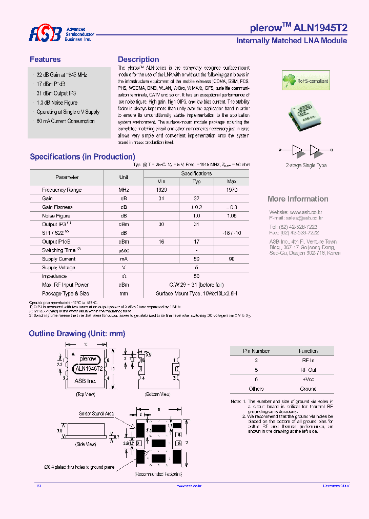 ALN1945T2_4693707.PDF Datasheet