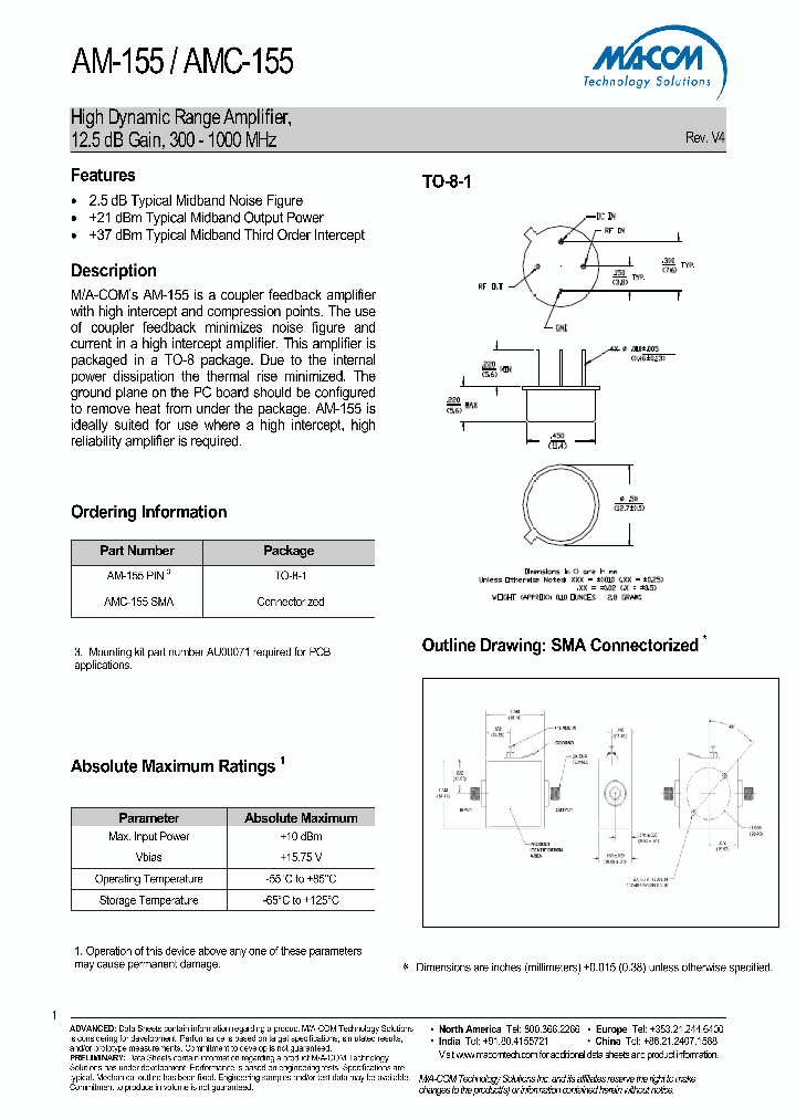 AMC-155SMA_4918770.PDF Datasheet