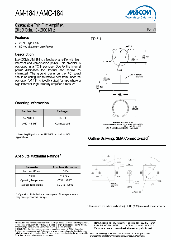 AMC-184SMA_4537907.PDF Datasheet