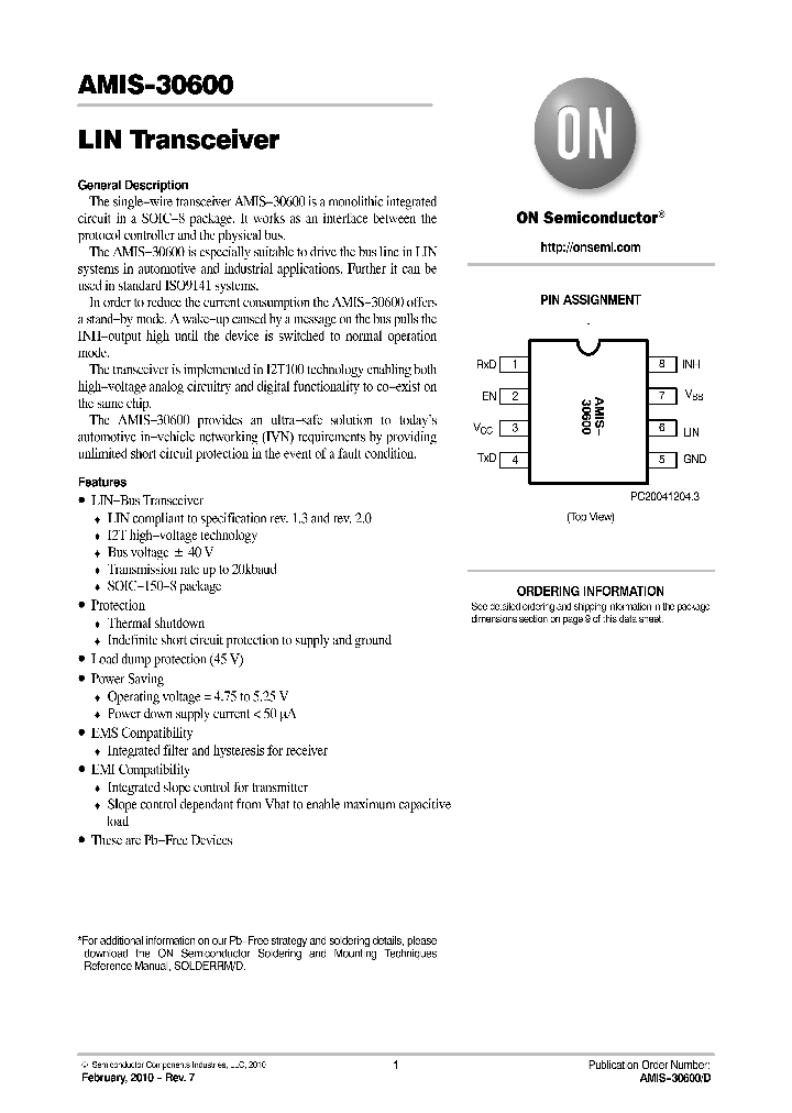 AMIS-30600_4590132.PDF Datasheet