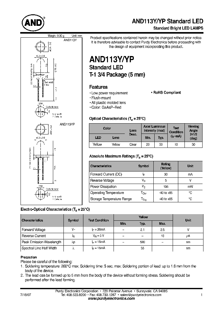 AND113Y_4550680.PDF Datasheet