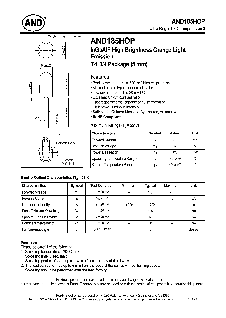 AND185HOP_4545706.PDF Datasheet