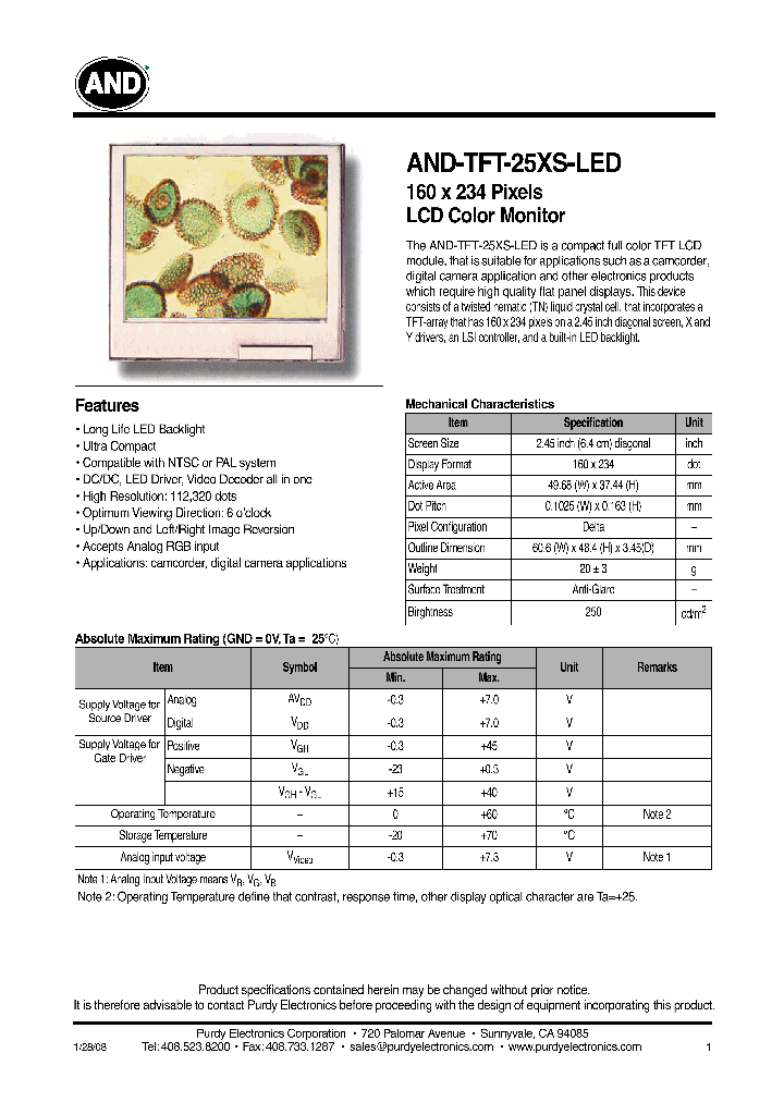 AND-TFT-25XS-LED_4566820.PDF Datasheet