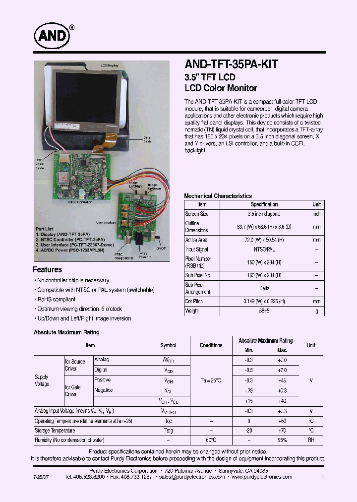 AND-TFT-35PA-KIT_4566826.PDF Datasheet
