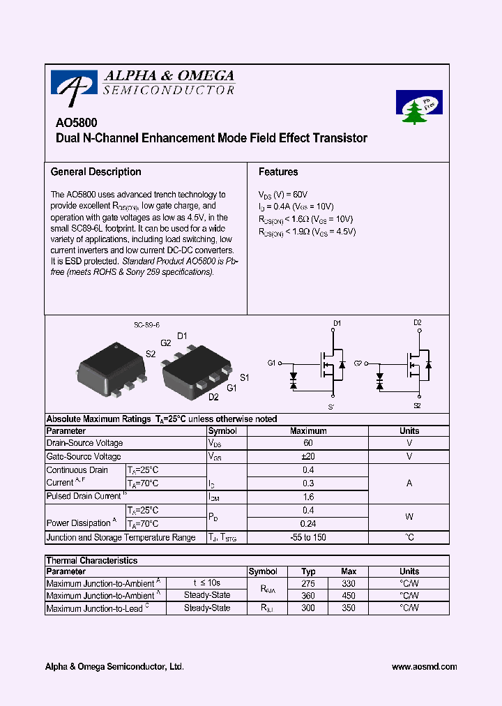 AO5800_4323511.PDF Datasheet