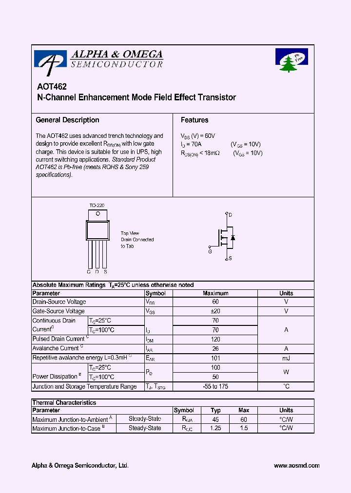 AOT462_4198273.PDF Datasheet