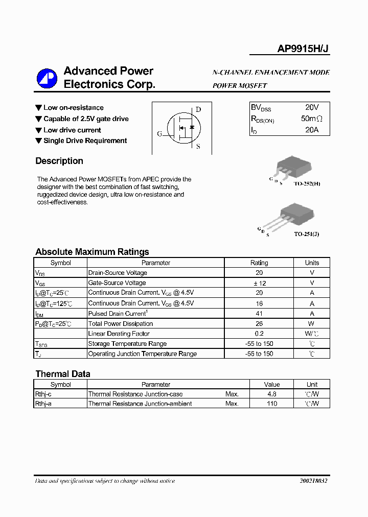 AP9915H_4196045.PDF Datasheet