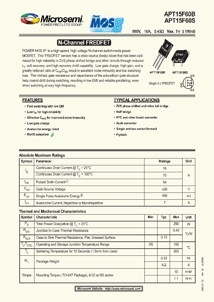 APT15F60B_4829485.PDF Datasheet