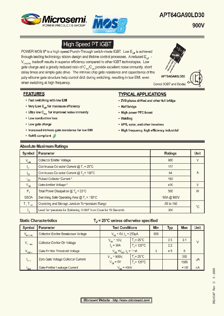 APT64GA90LD30_4500262.PDF Datasheet