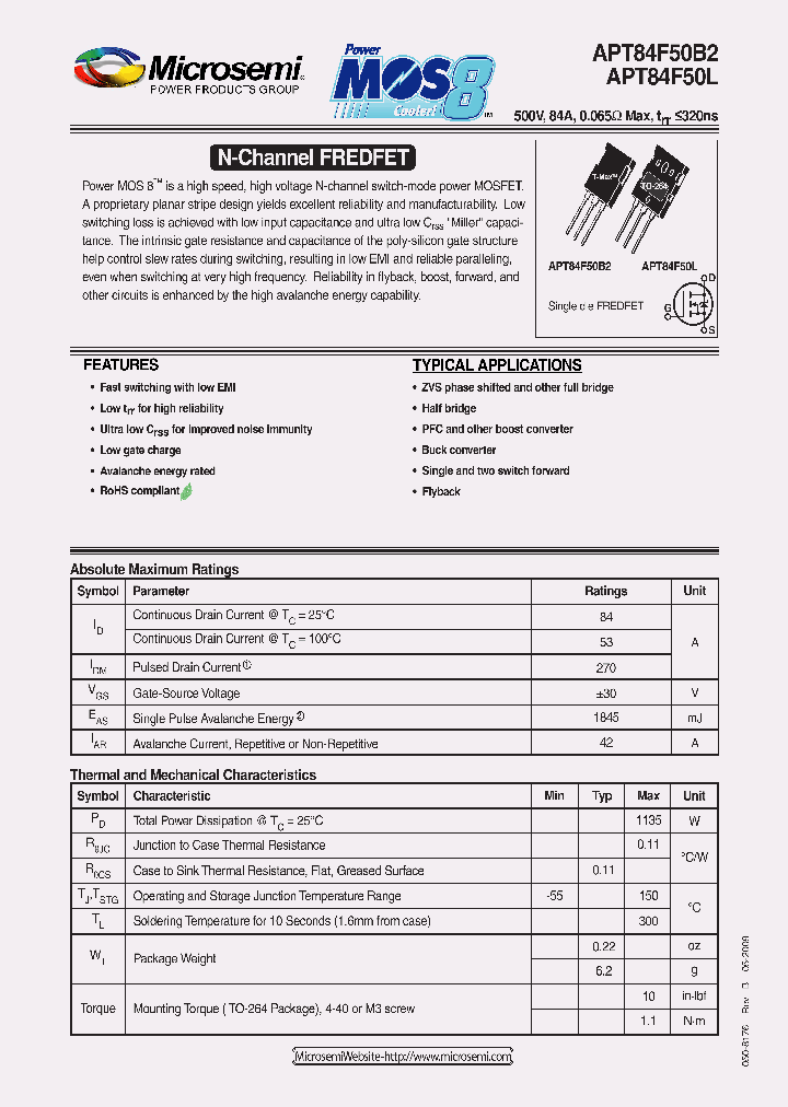 APT84F50B2_4487051.PDF Datasheet