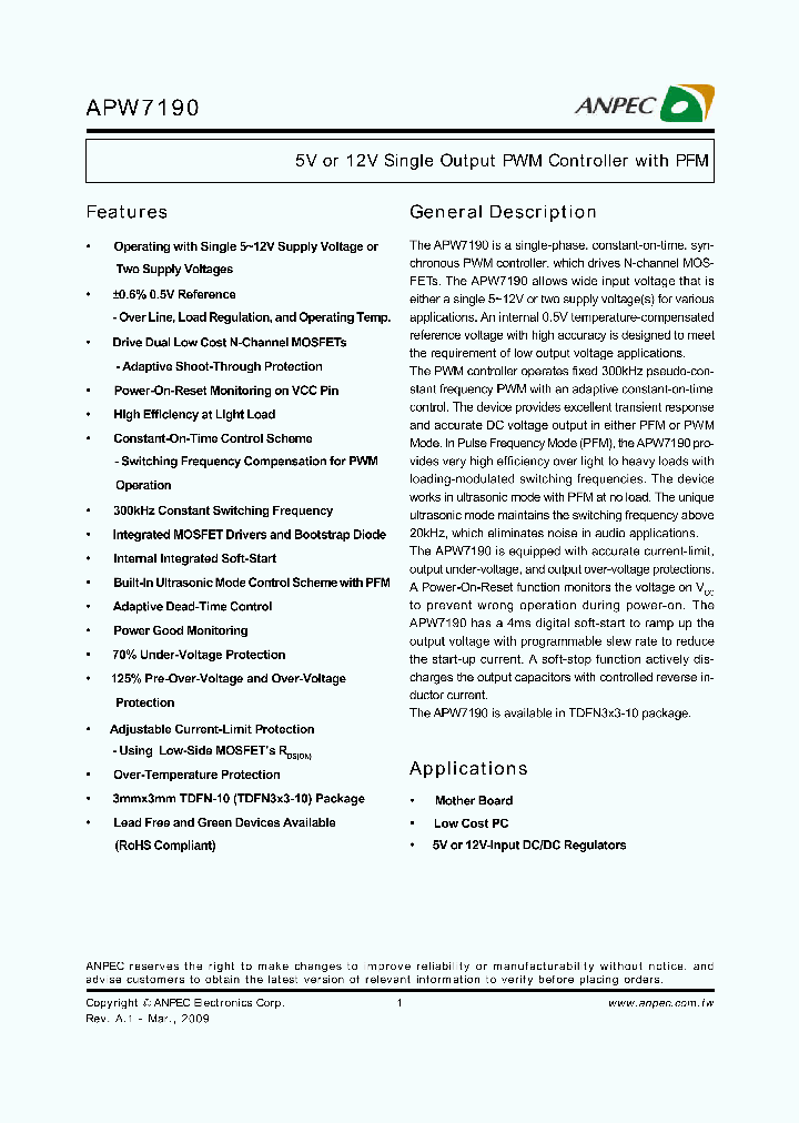APW7190_4683597.PDF Datasheet