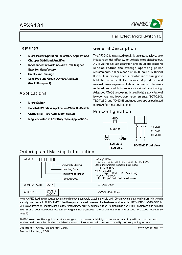 APX9131AI-PBG_4711831.PDF Datasheet