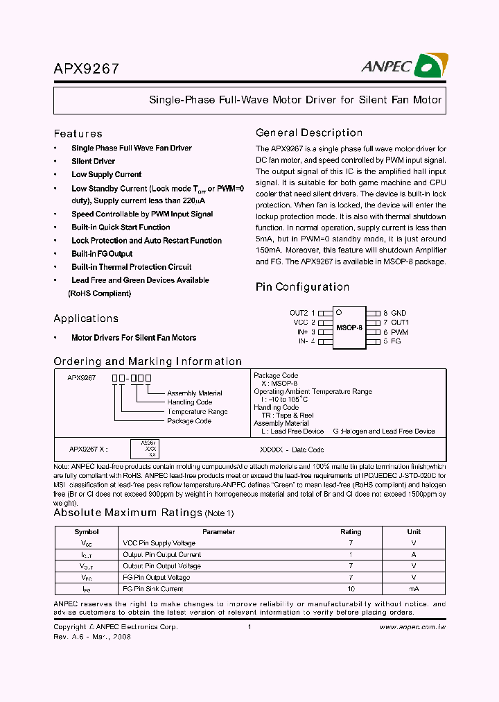 APX9267_4717678.PDF Datasheet