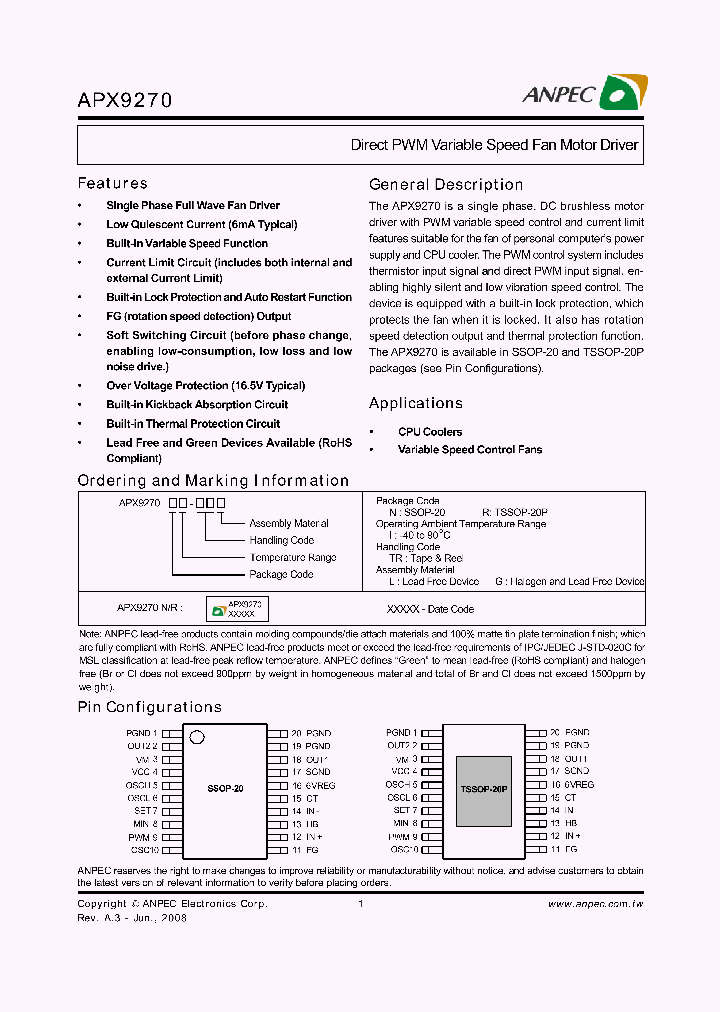 APX9270_4851562.PDF Datasheet