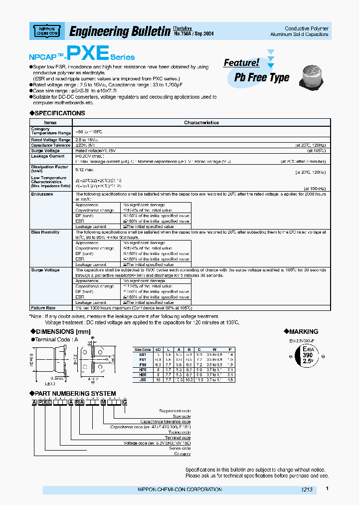 APXE100ARA151MF80G_4462510.PDF Datasheet