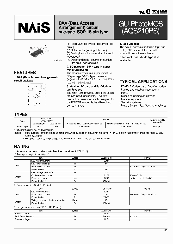 AQS210PS_4220112.PDF Datasheet