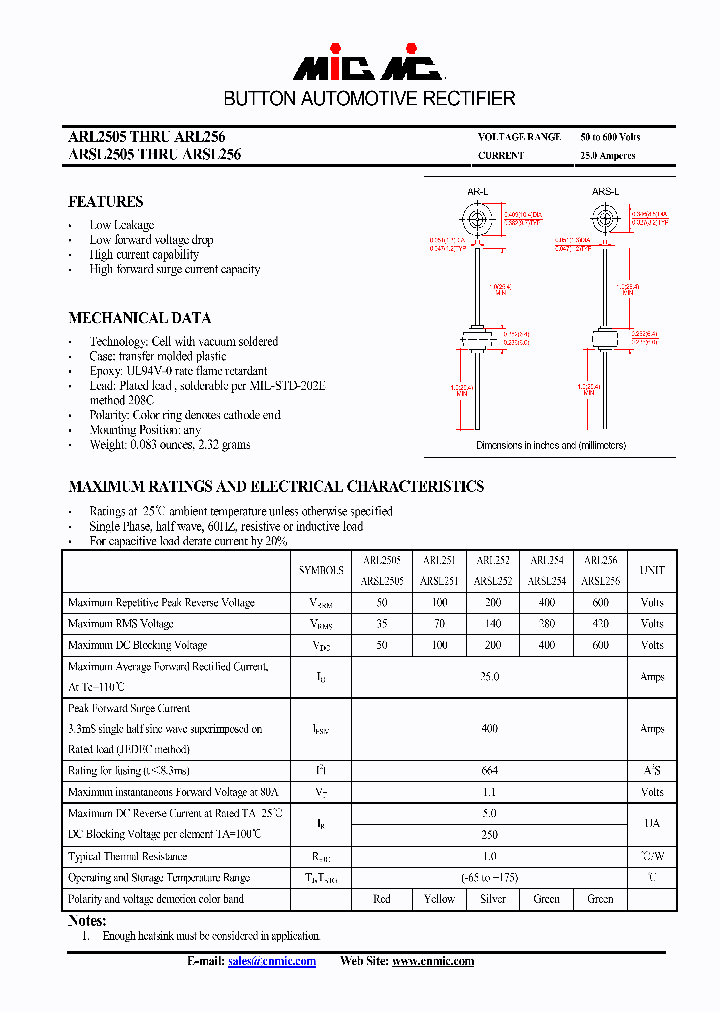 ARSL2505_4537579.PDF Datasheet