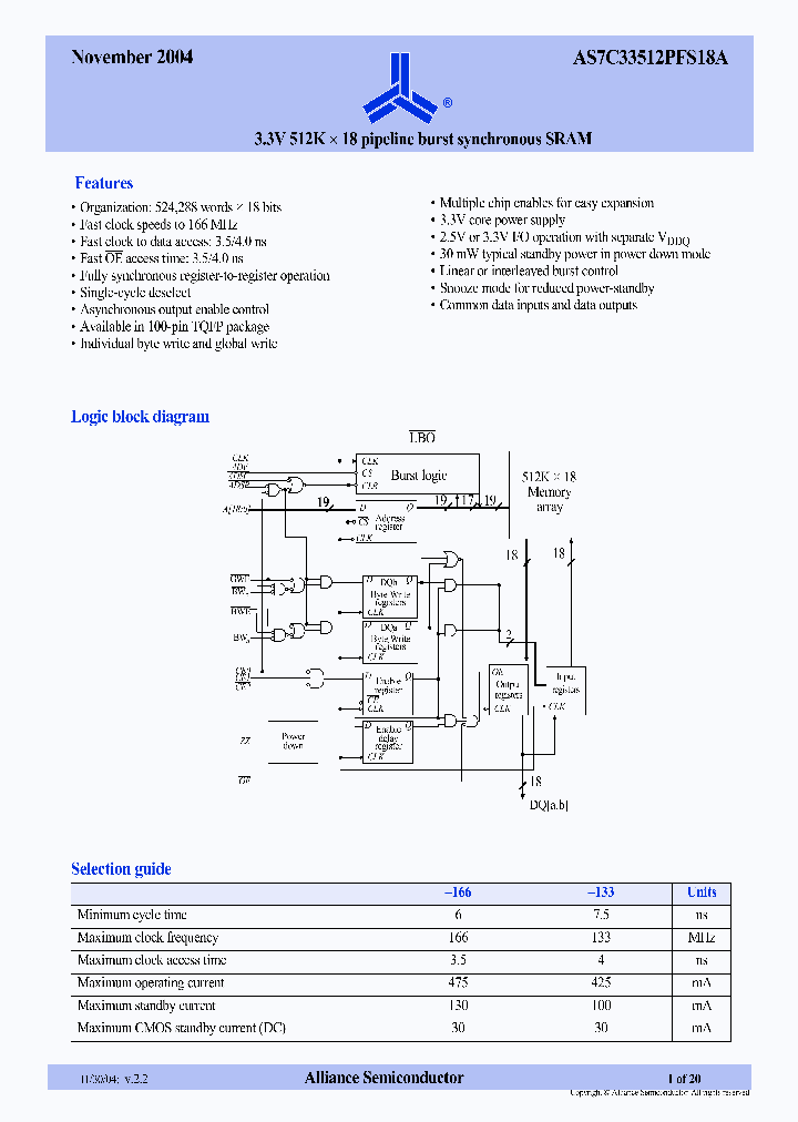 AS7C33512PFS18A-133TQCN_4713940.PDF Datasheet
