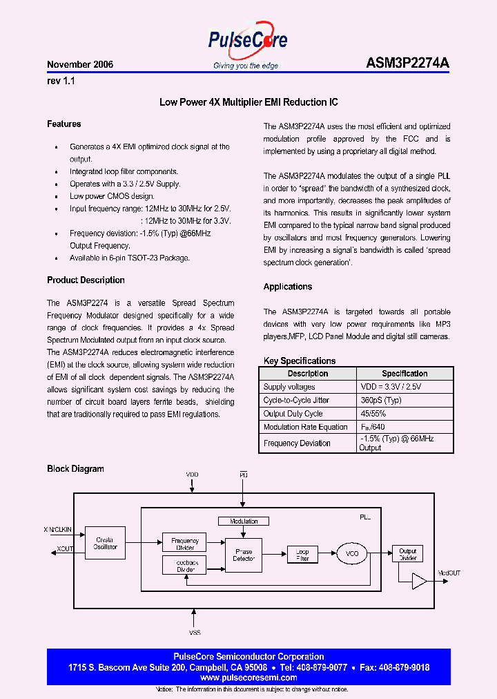 ASM3I2274AG-06-OR_4529390.PDF Datasheet