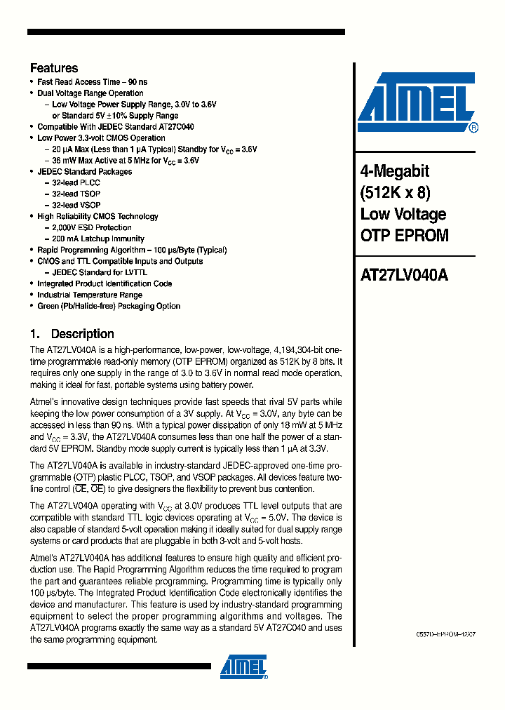 AT27LV040A07_4599941.PDF Datasheet