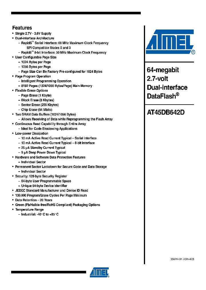AT45DB642D_4294056.PDF Datasheet