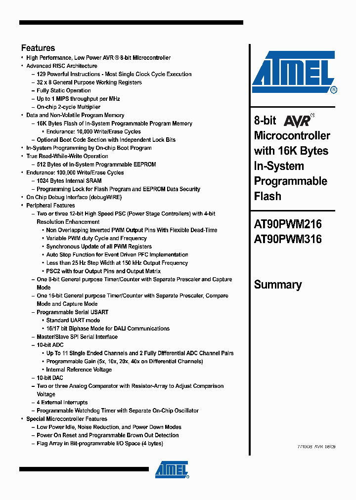 AT90PWM21609_4520115.PDF Datasheet